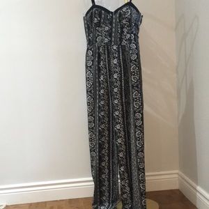 PRINTED WIDE LEG JUMPSUIT